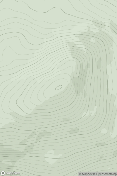 Thumbnail image for Creag Dhubh [Loch Lochy to Loch Laggan] showing contour plot for surrounding peak